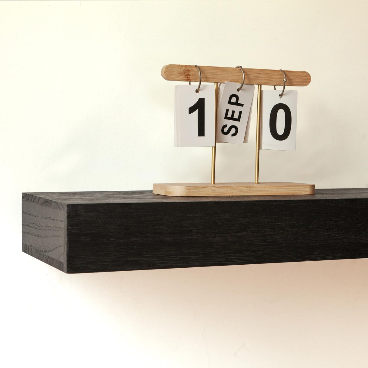 SAUMONIERES Fireplace Mantel Shelves 60 Inch Solid Wood Wall Mounted Long Floating Shelf Hollow, Black SAUMONIERES