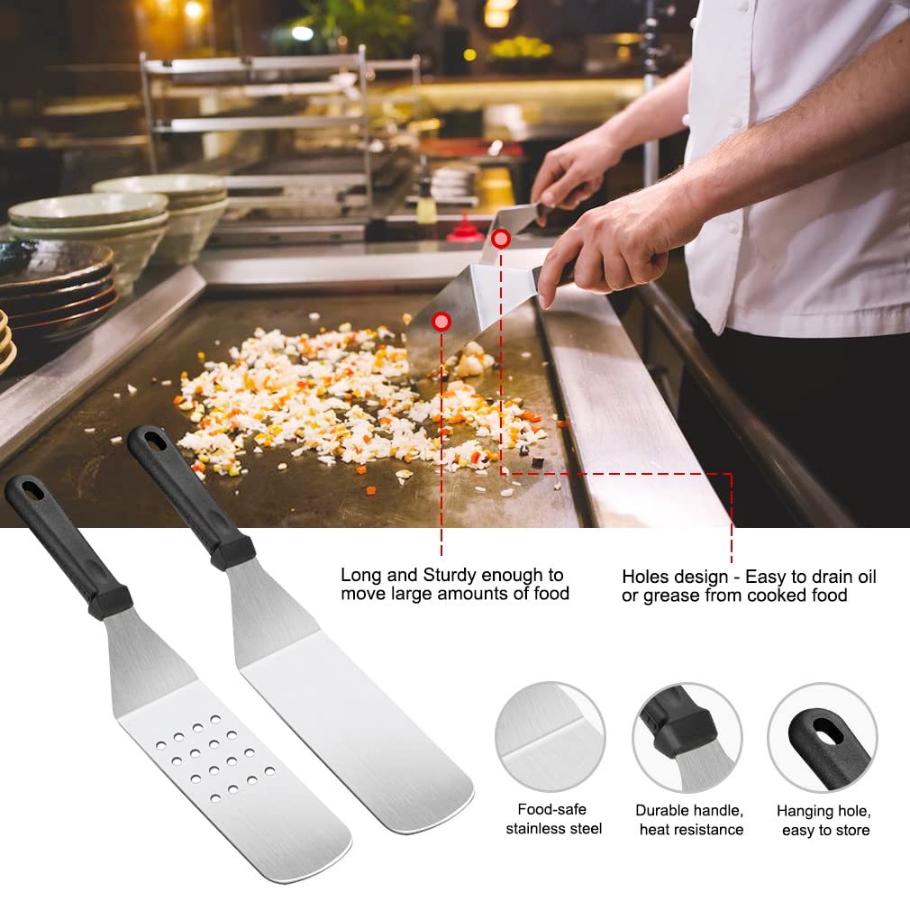 Luyata 39PCS Griddle Accessorie Kits, Outdoor Grilling Tools for Blackstone and Camp Chef, Stainless Steel BBQ Accessorie Grill Spatula Set With Basting Cover Chopper, Scraper, Bottle, Tongs, Egg Mold Luyata