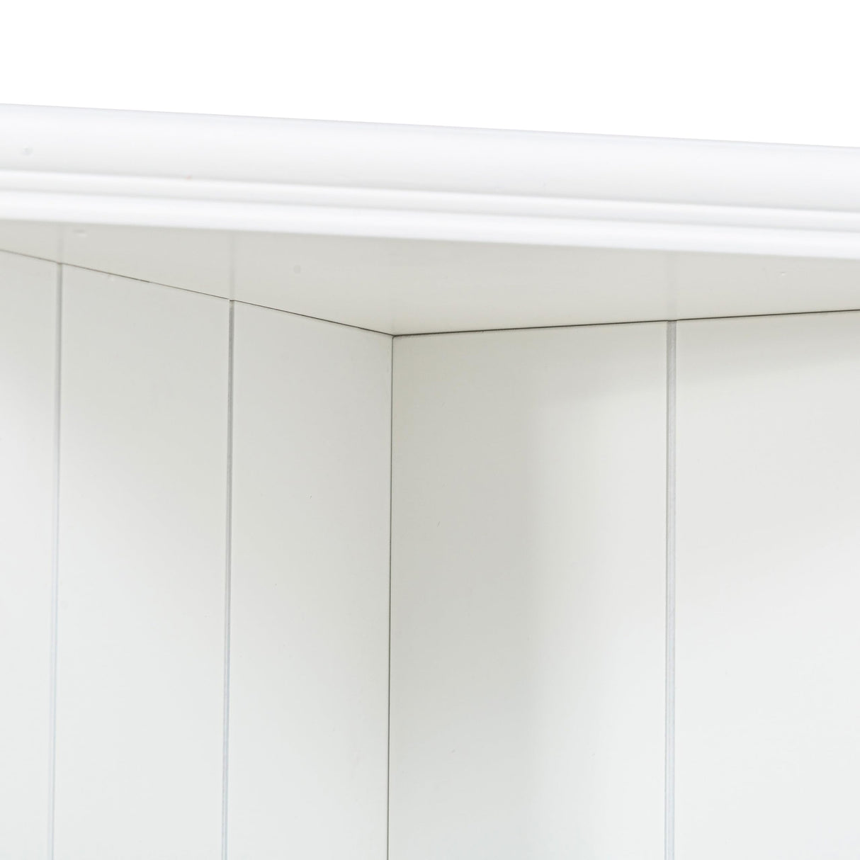 THINK 30 75.25'' Tall Display Cabinets,Cabinet with Two Triangle Sided Bookshelves, 92.9'' Wide Retro Style Wall Suit,for Hallways, Living Room, Office, Studio or Workspace, White THINK 30