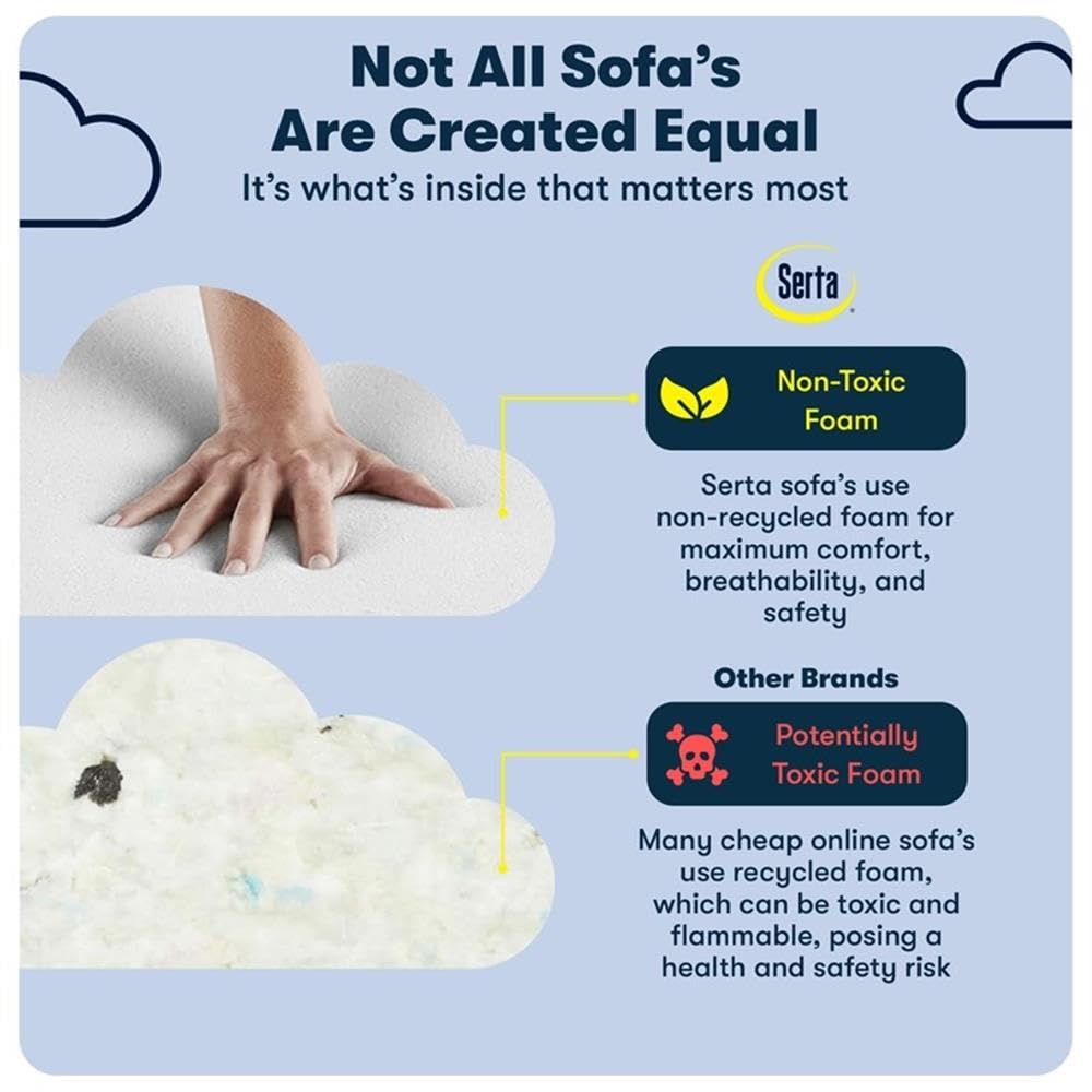 Pemberly Row 73" Track Arm Sofa with Removable Covers Navy Blue Pemberly Row