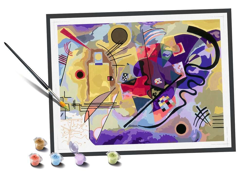Ravensburger Kandinsky: Yellow-Red-Blue Paint by Numbers Kit for Adults - 23650 - Painting Arts and Crafts for Ages 14 and Up Ravensburger
