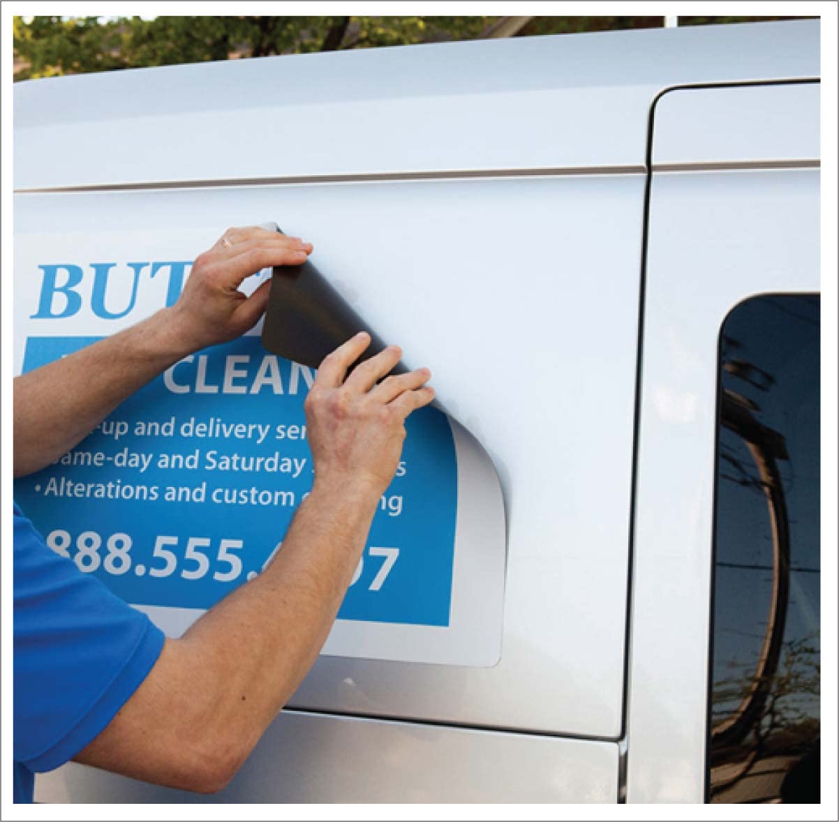 Custom Magnetic Sign White Vehicle Magnets Car Magnets with Custom Lettering Personalized Car Magnet Sign for Business Cars Trucks Vehicles Your Own Text (12"X24") WoodArtSupply