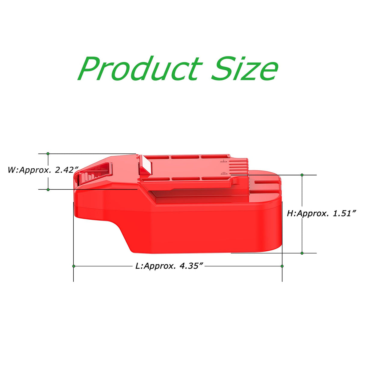 NovaQuantic Adapter for Bauer 20V Tools - Compatible with Porter Cable 20V PCC680 and Black & Decker LBXR20 20V MAX (Not Older 18V) Batteries for Power Supply (No Charging Function) - 1 Adapter Only NovaQuantic