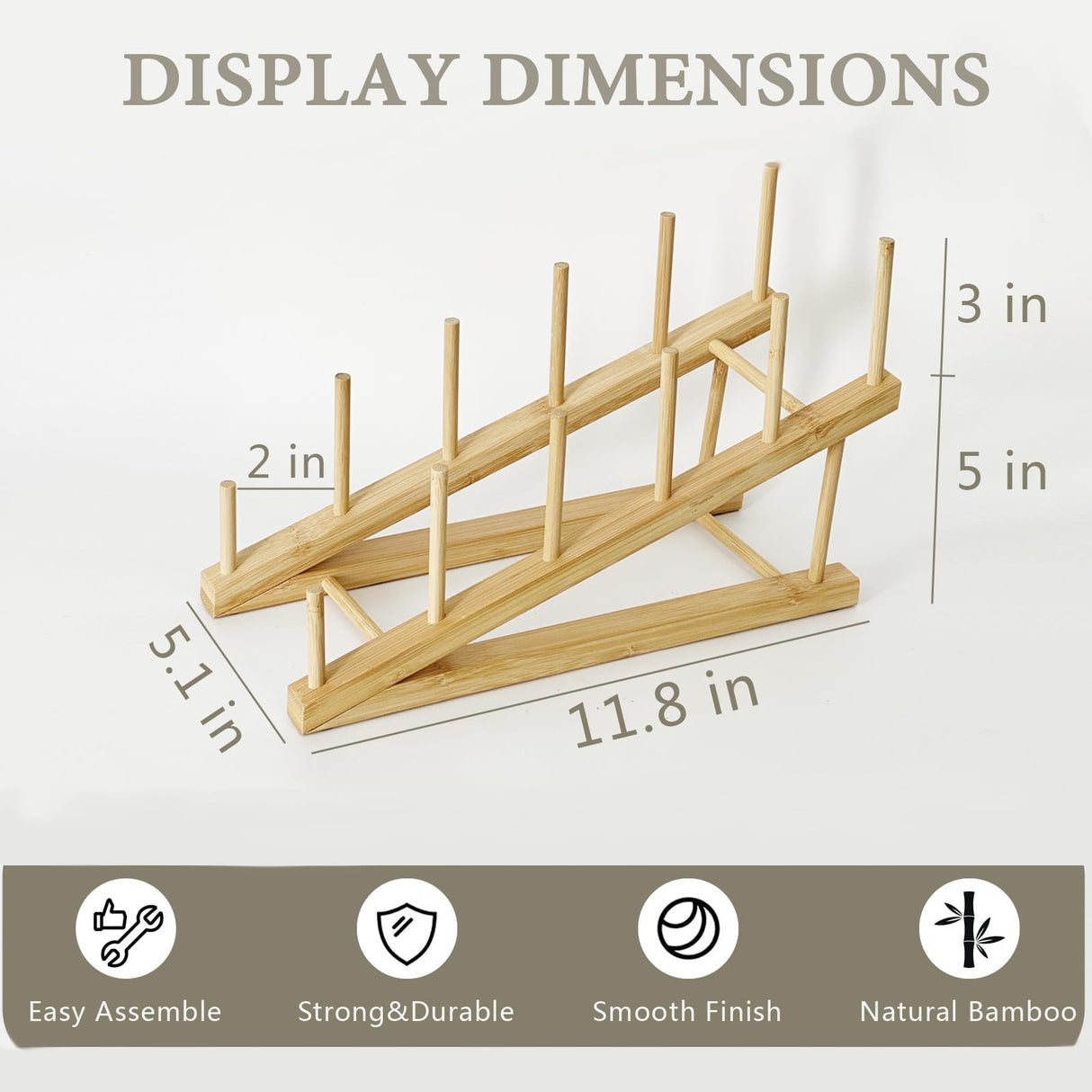GYSLEOT Book Display Stand Holder, 5-Tier Wooden Book Rack Organizer For Magazines, Tabletop Kids Bookshelf Art Display Shelf For Vendors Craft Trade Shows GYSLEOT