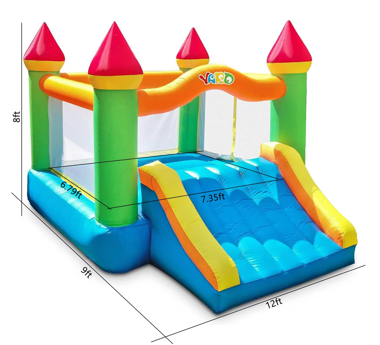 YARD Bounce House, Inflatable Bounce House with Slide for Kids 5-12, Bouncy House with Blower for Outdoor Backyard/Indoor, 12ft x 9ft x 8ft Bouncy Castle, Jump House for Adult Toddlers Kids Party YARD
