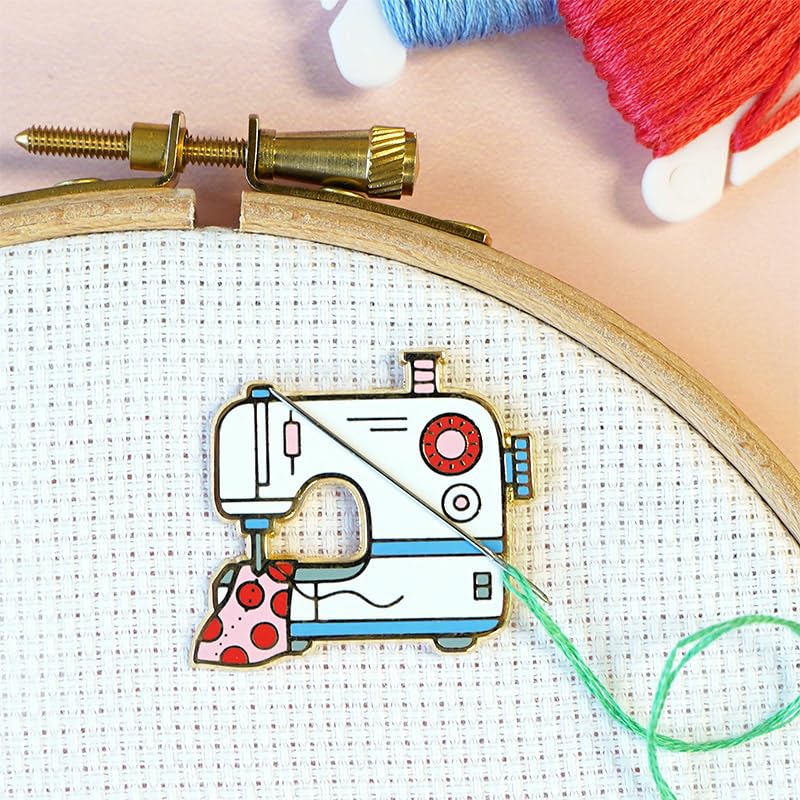 Sewing Machine Magnetic Needle Minder, Cross Stitch, Sewing, Embroidery and Needlework Accessory Caterpillar Cross Stitch