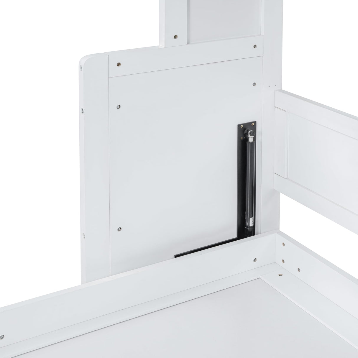 Linique Full Size Murphy Cabinet Storage Wall Bed with Closet and Drawers and Built-in Top Shelf,Hide a Bed on a Wardrobe Space Saving Design,White Linique