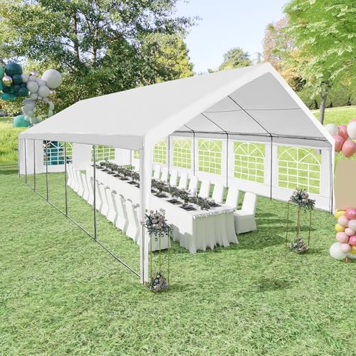 VOYSIGN Party Tent 20X40ft Heavy Duty Large Outdoor Canopy White Event Shelter Gazebo Carport for Parties Wedding VOYSIGN