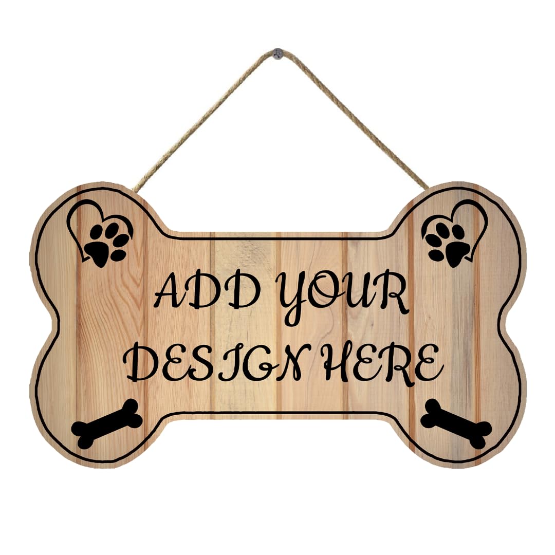 Personalized Dog Bone Wood Sign Custom Name or Image Pet Sign for Home Farmhouse Decor Rustic Wall Decor Sign Custom Metal Sign