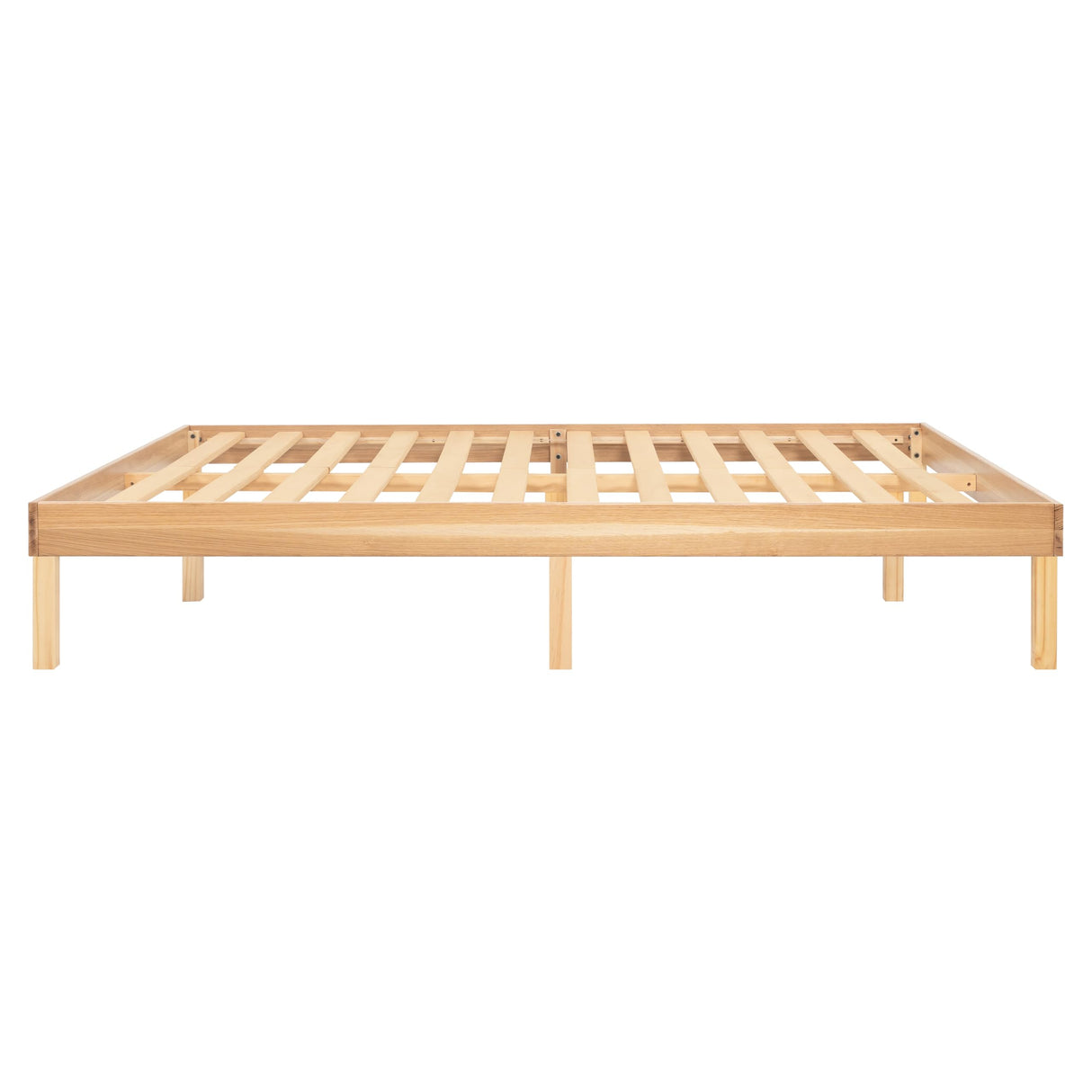 Naomi Home 14 Inch Pine Wood Queen Platform Bed Frame - Sturdy, No Squeak Design, No Box Spring Needed Naomi Home