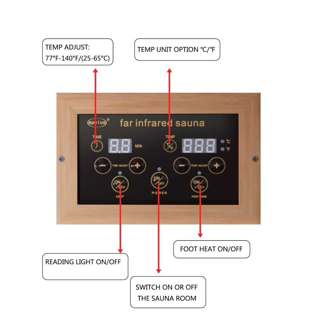 KUNSANA Infrared Sauna 1 Person, Far Infrared Saunas for Home, Low EMF Indoor Sauna, Home Sauna, 1050W, Canadian Hemlock, Smart Display, Bluetooth, Reading Lamp KUNSANA