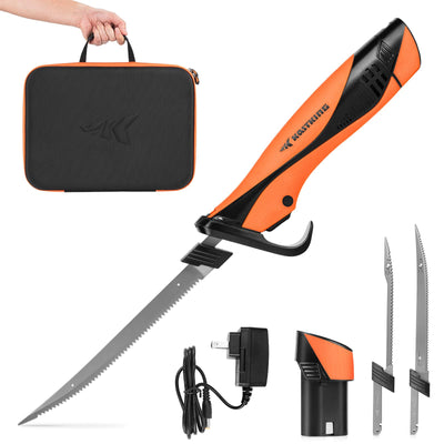 KastKing Lithium-ion Electric Fillet Knife (Speed Demon Pro) - Rechargeable, Cordless, High Speed, Extended Battery Life, Superior Blade, Ergonomic Handle, Carry Case Fishing, Filleting, Outdoors