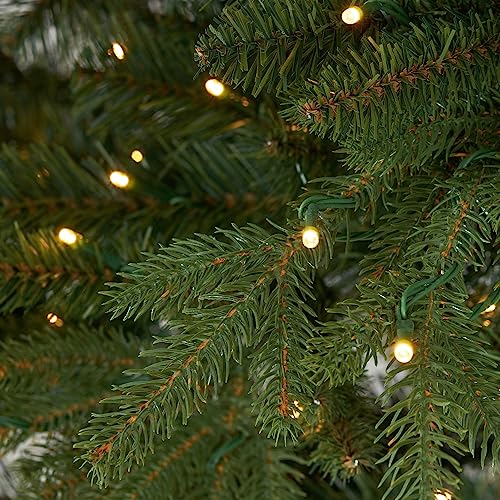 13ft. Artificial Slim Green Mountain Pine Christmas Tree with 1360 Warm White LED Lights and 3924 Bendable Branches Nearly Natural