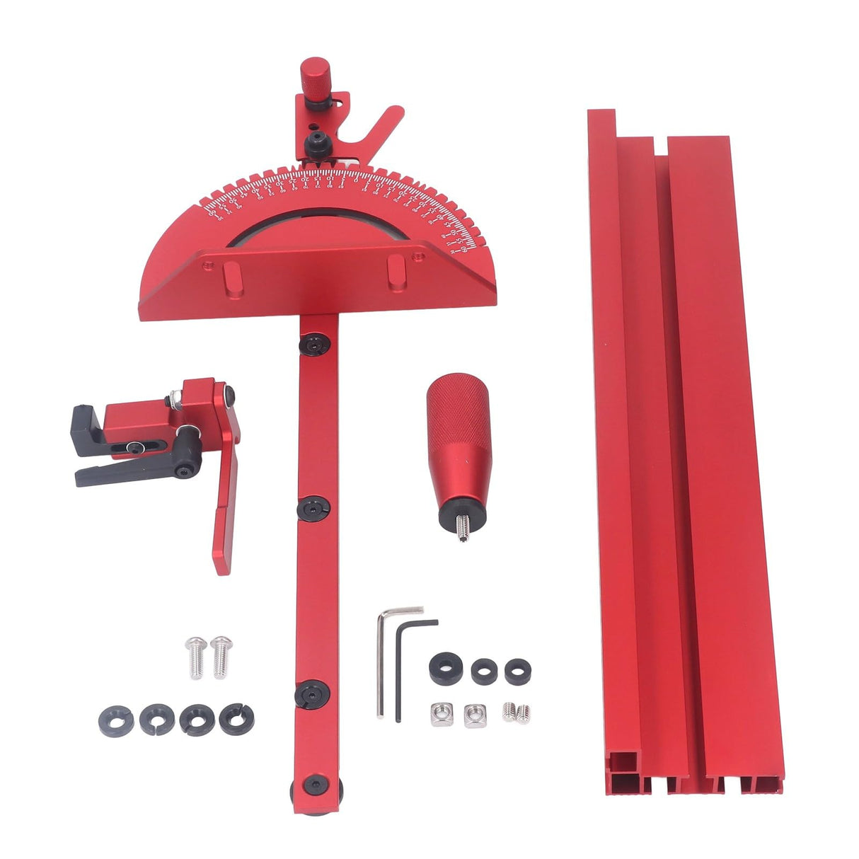 Table Saw Precision Miter Gauge System - For 30mm or 45mm T Track, With Miter Gauge Fence & Bar - Miter Gauge for Table Saw VBESTLIFE