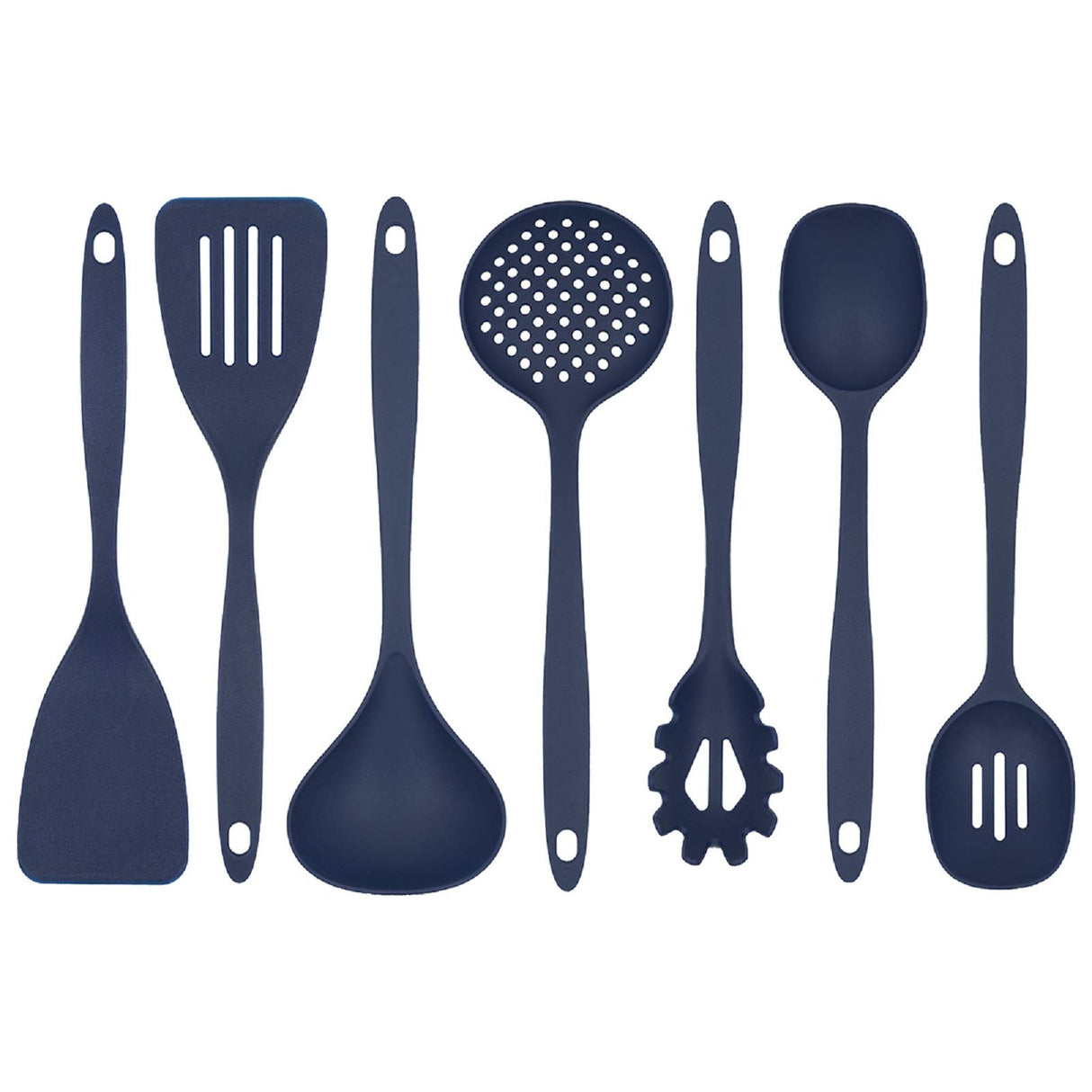 Glad Cooking Kitchen Utensils Set – 7 Pieces, Nylon Tools for Nonstick Cookware, Blue Glad