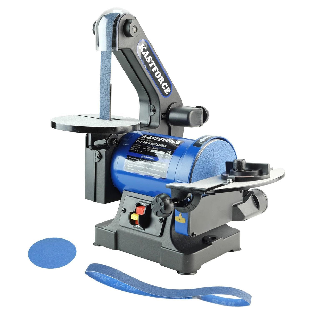 KASTFORCE Professional Belt Disc Sander, 1 inch x 30 inch Belt Sander and 5 inch Disc Sander, Belt Sander for Woodworking with 1/3 HP Low Noise Induction Brushless Motor, Zirconia Abrasive, KF6005 KASTFORCE