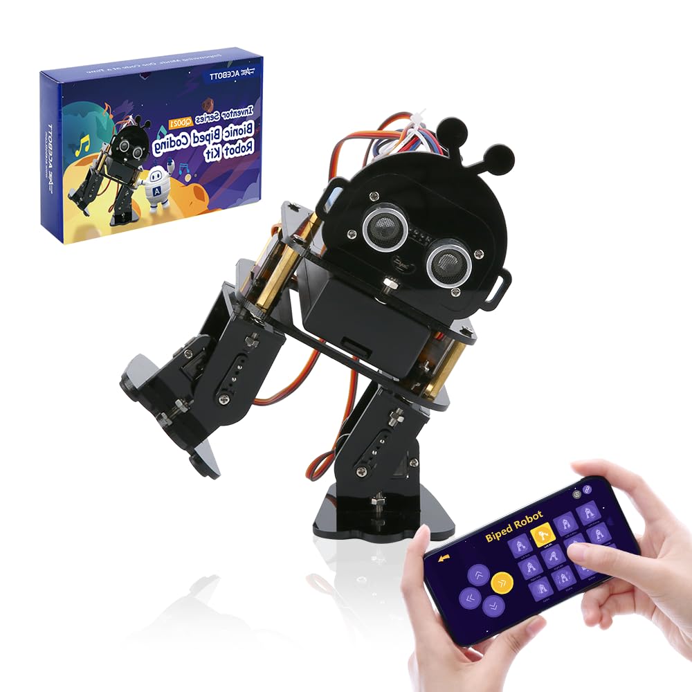 Biped Robot Kit STEM Toys Science Kit for Kids, Bionic Bipedal Robotics Programmable Coding Crafts Set for Arduino ESP32, Birthday Gift for Age 8-12 Boys Girls Teens ACEBOTT