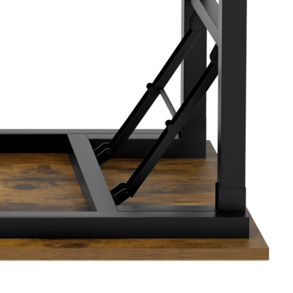 Need Home Office Desk Large Computer Desk 60 inch Sturdy Table Foldable Desk Gaming Computer Table No Assembly Required, Rustic Brown&Black Frame AC5FB(152.4 * 60) Need