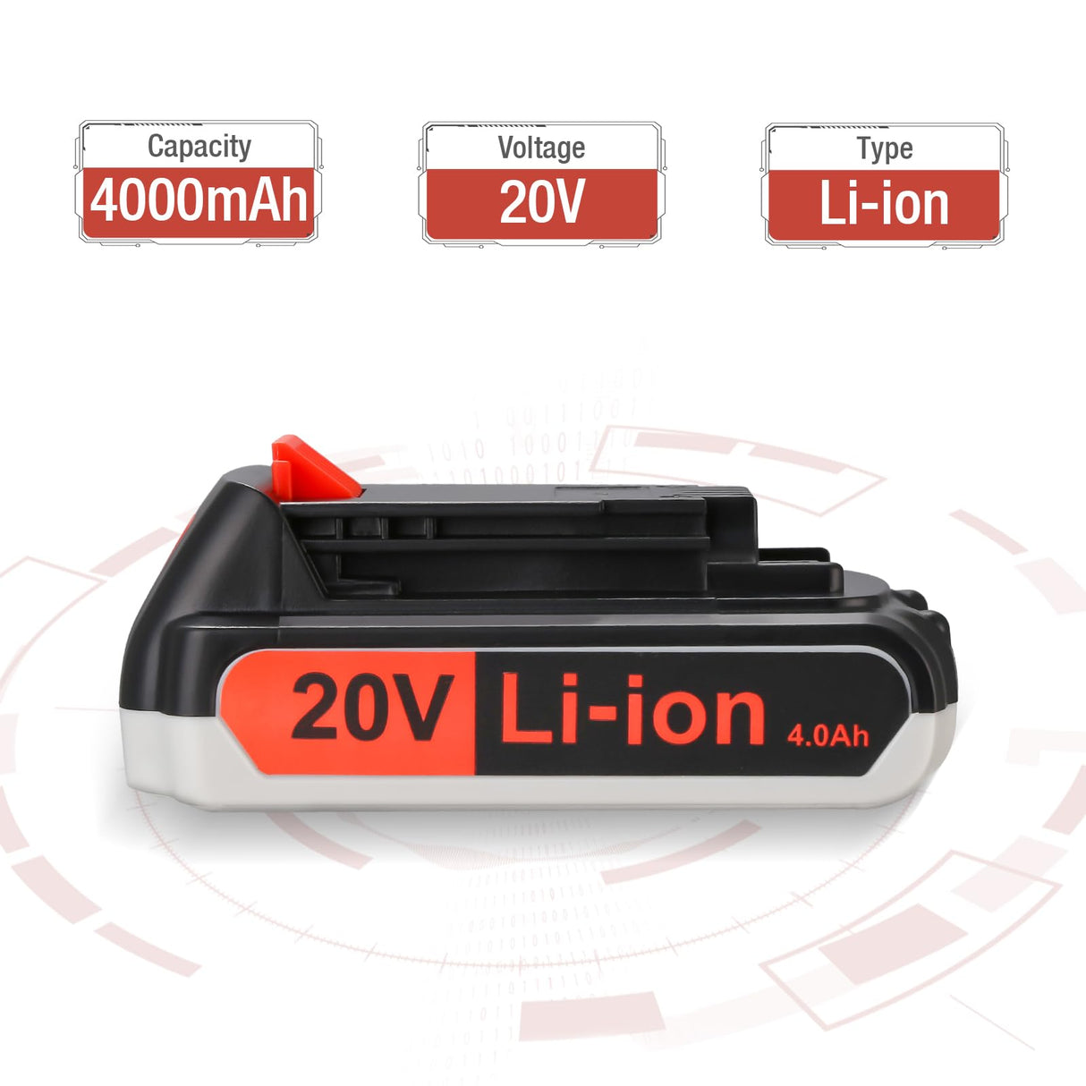 FirstPower 2 Pack 20V 4.0Ah Lithium-ion Replacement Battery for Black and Decker 20 Volt MAX Replacement Battery Compatible with LBXR20 LB20 LBX20 LBX4020 LB2X4020-OPE Cordless Power Tools FirstPower