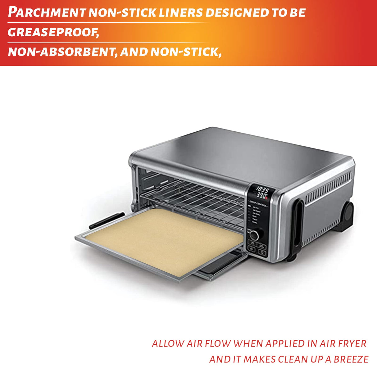 WMKGG 12 inch Air Fryer Parchment Paper Squares, 100 Sheets Unbleached Pre-Cut Baking Disposable Paper Liner for Ninja Foodi Flip SP101/SP201/SP301/SP351, Cuisinart Toaster Oven, Microwave WMKGG