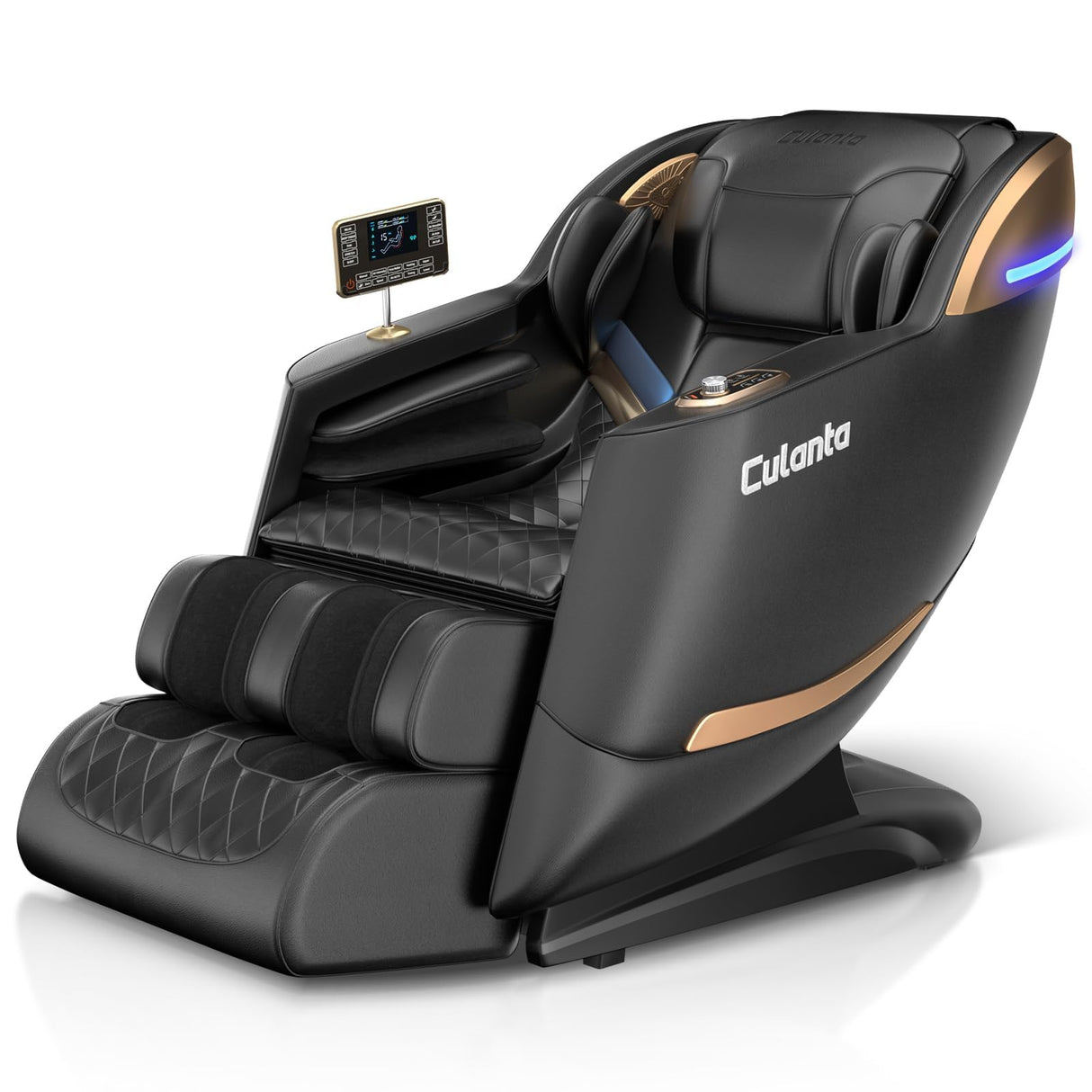 Culanta Massage Chair Full Body, Zero Gravity SL-Track Shiatsu Massage Recliner Chair with Body Scan, Airbags, Foot Rollers, Deep Yoga Stretch, Heating (U1-Black) Culanta
