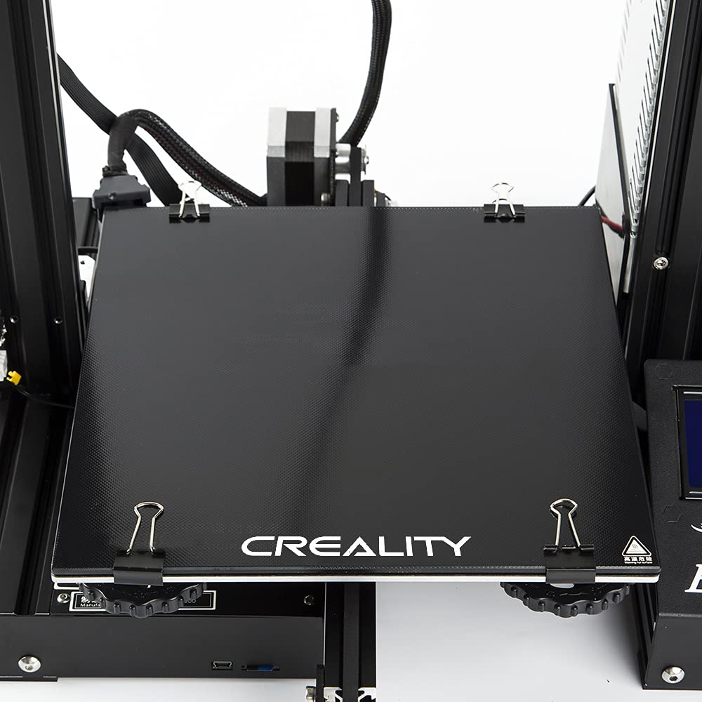 Creality Ender 3 Glass Bed 3D Printer Platform Upgraded Tempered Glass Plate Build Surface for Ender 3/Ender 3 Pro/Ender 3 Neo/Ender 3 V2 Neo/Ender 3 S1/Ender 5 Pro 235x235x4mm Creality