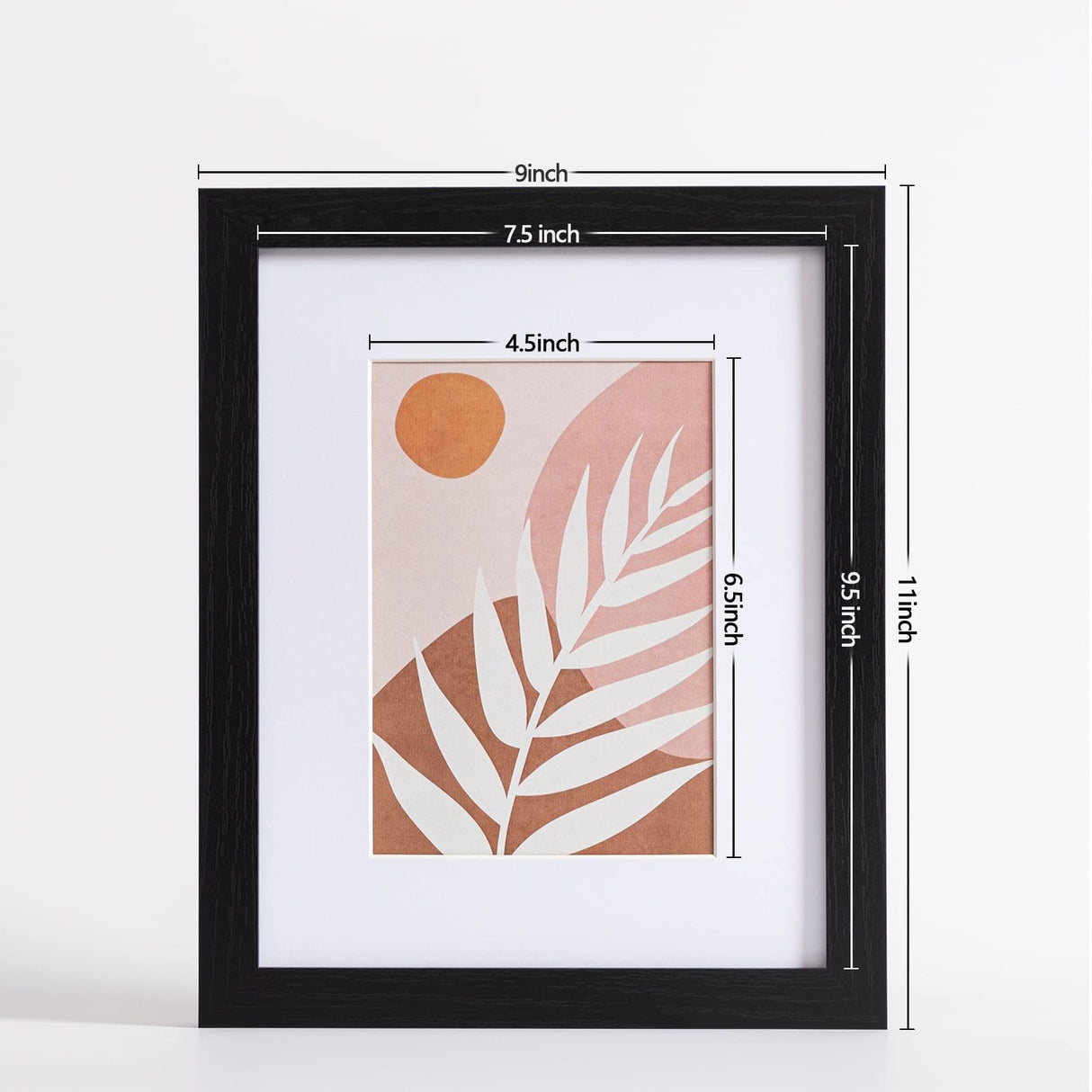 eletecpro 8x10 Picture Frames Set of 10, Picture Frame Collage Wall Decor Display 5x7 Photo With Mat or 8x10 without Mat, Home Decor Gallery Frame for Table Top or Wall Mounting, Black eletecpro