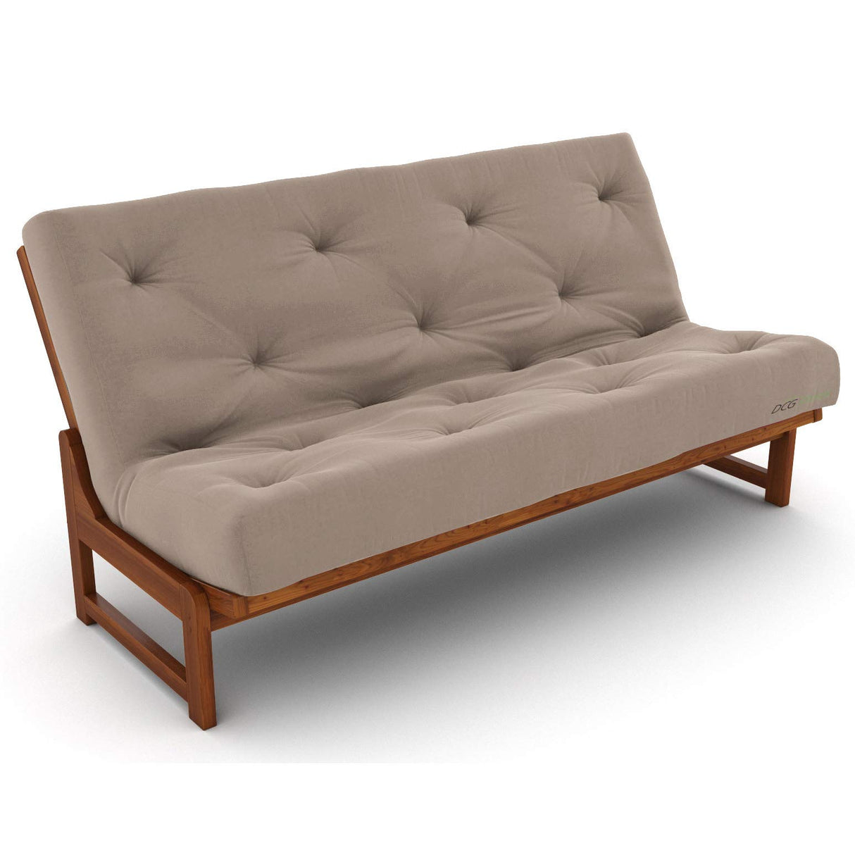 Nirvana Futons Premier Pocket Coil 10-Inch Queen Futon Mattress, Microfiber Khaki - Made in USA Nirvana Futons