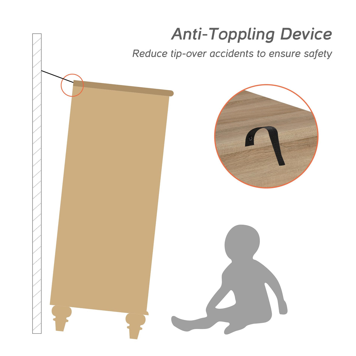 WAMPAT Wide Dresser for Bedroom with 10 Drawers, Farmhouse Chest of Drawers with Solid Wood Legs, Vertical Dresser Storage Organizer, Wooden Dressers Set for Kids Bedroom, Hallway, Oak WAMPAT