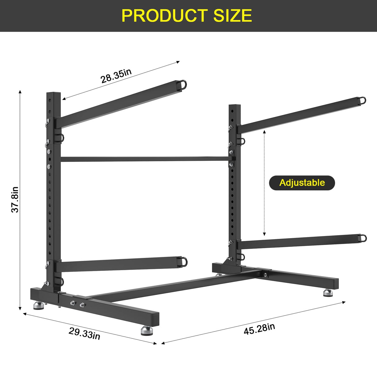 LotFun Kayak Storage Rack, Freestanding Heavy Duty Adjustable Kayak Stand Indoor Outdoor Storage Rack Garage, with Wheels and Foot Pad, for Kayaks, SUPs, Canoes, Surfboard(2 Levels) LotFun