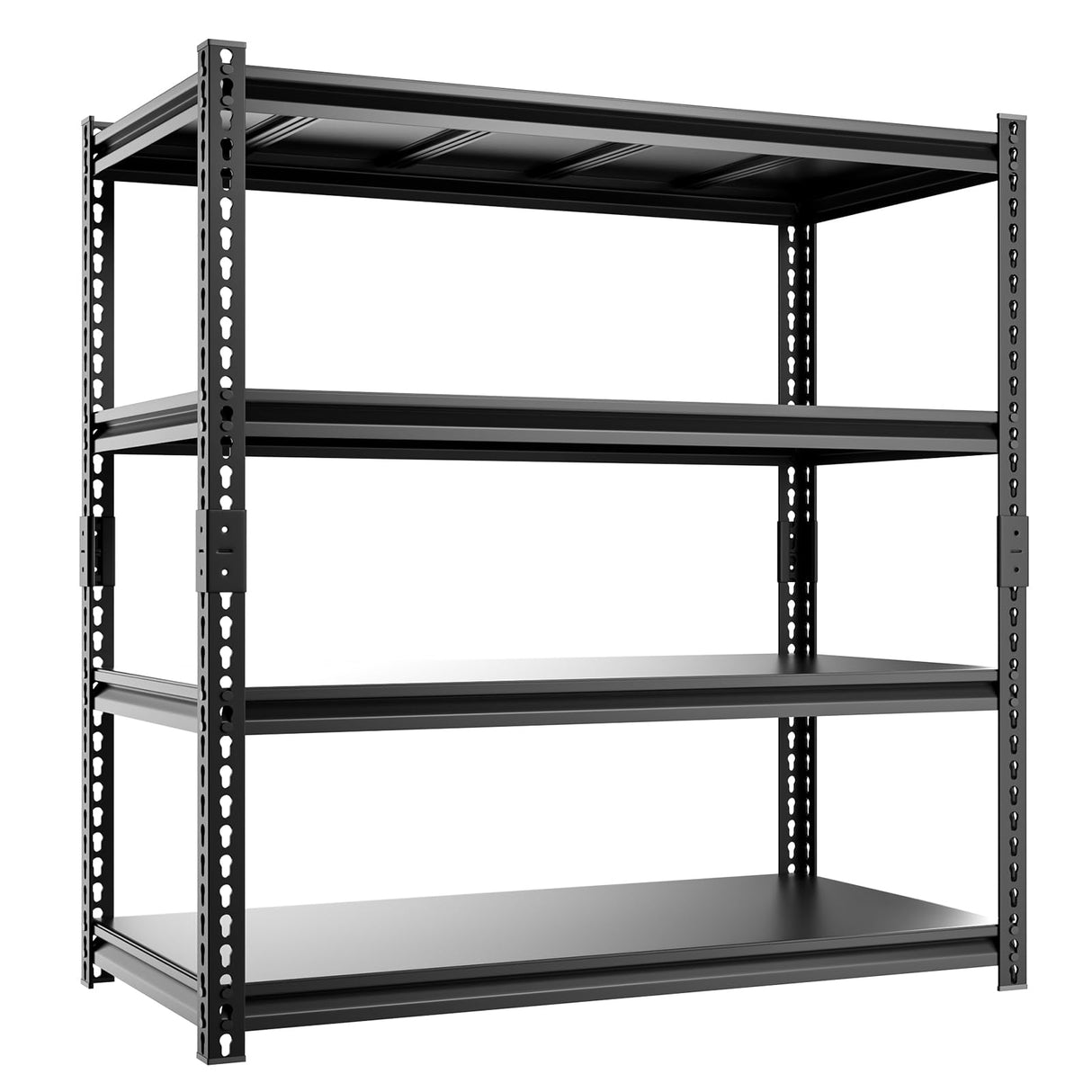 cynnda 4-Tier 40" W X 20" D X 60" H Storage Shelves 2500LBS Garage Shelving Metal Storage Shelf Adjustable Metal Racks with Shelves Heavy Duty Shelving Units and Storage Utility Shelf (Black) cynnda