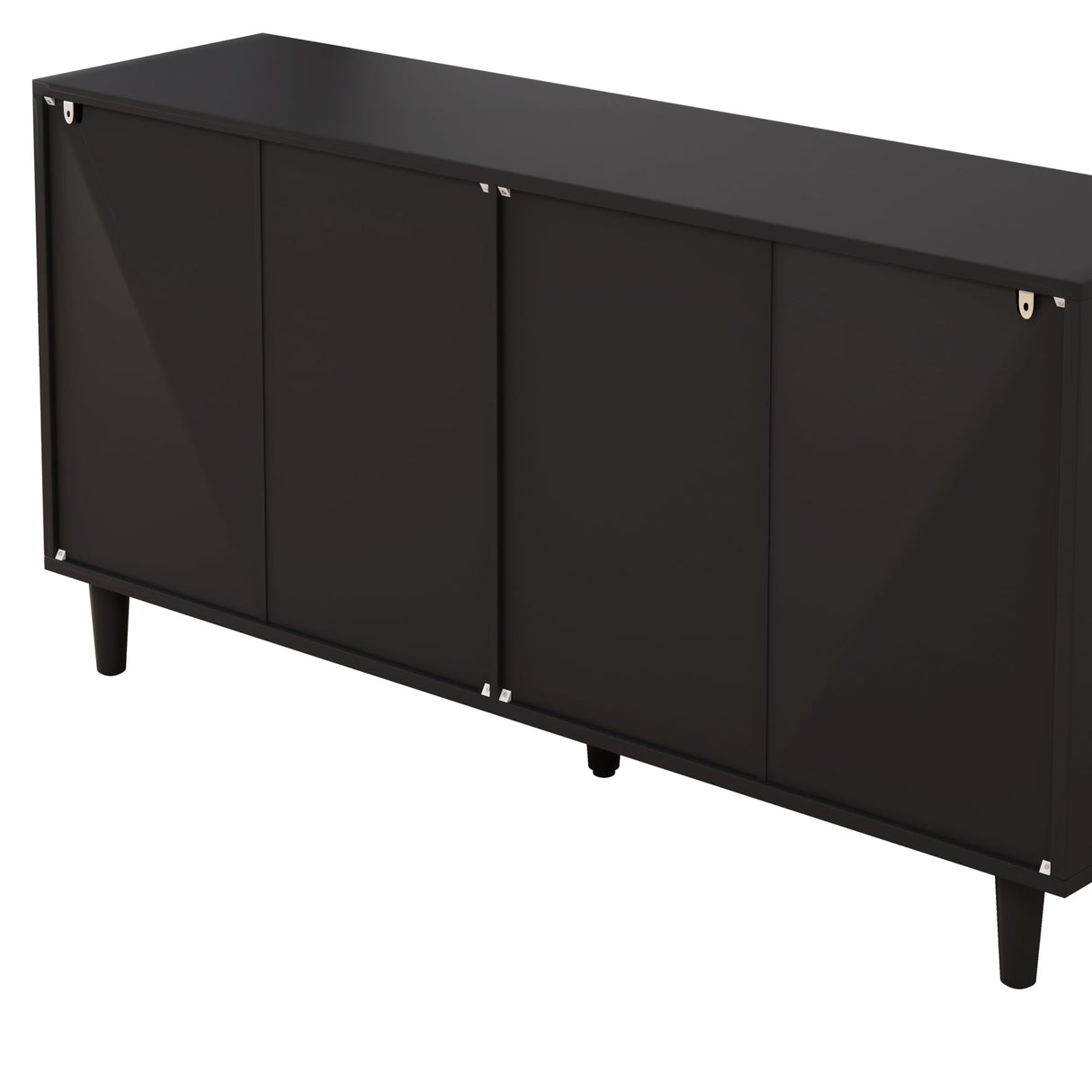 NTYUNRR Black Rattan Dresser, 6 Drawer Double Dresser for Bedroom, 59.06" Rattan Dresser for Closet, 6 Drawer Dresser Chest of Dressers Storage Cabinet with Metal Handles, TV Stands for Living Room, L NTYUNRR