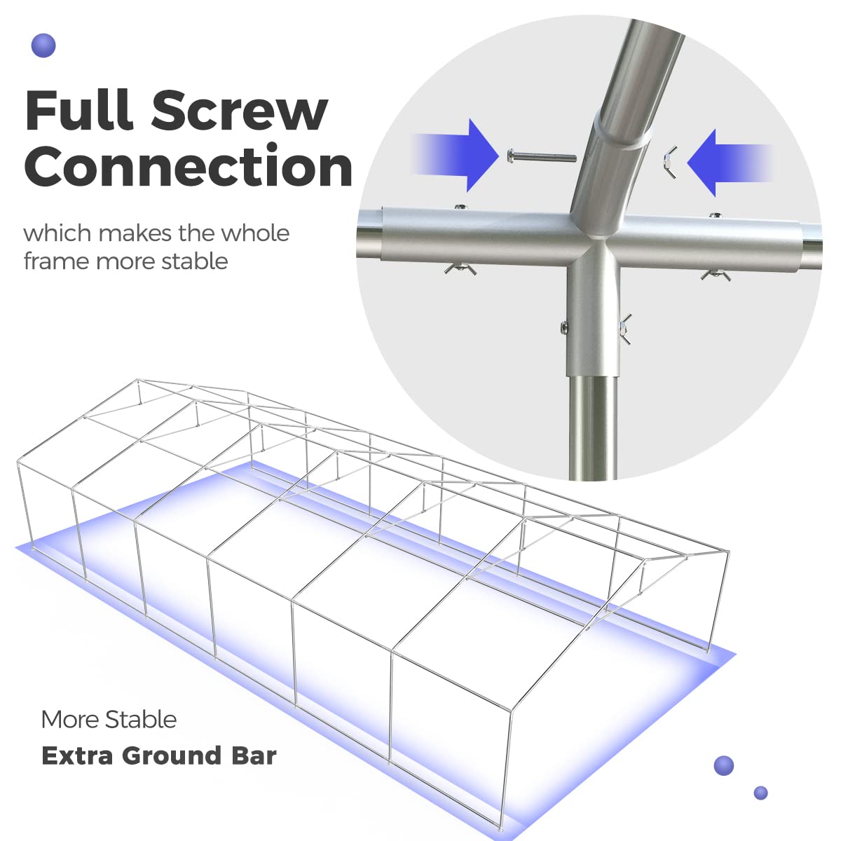 Quictent 20x40 Party Tent Heavy Duty PVC Large Commercial Vinly Canopy Wedding Big Event Shelter, Stripe Blue&White Quictent