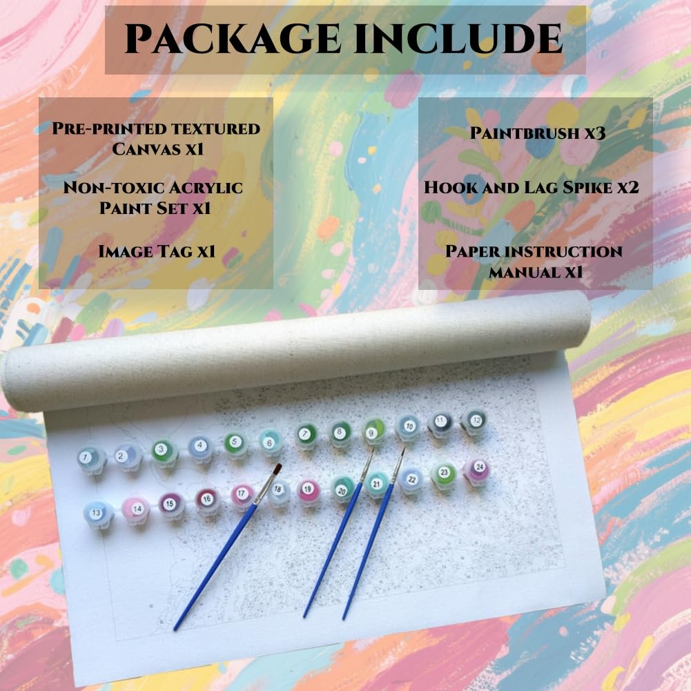 ACANDYL Farm DIY Paint by Numbers Kit for Adults Beginner Paint by Number for Adults Canvas Painting by Number DIY Acrylic Oil Painting on Canvas Arts Craft Decoration Sunflower 16x20 inch ACANDYL