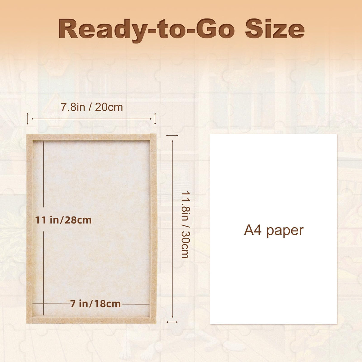 Piecevana Portable Puzzle Board 4-Pack, Small Jigsaw Puzzle Board for Mini Puzzles, 11.8" x 7.8" Lightweight Felt Puzzle Board for Travel, Outdoor Activities, Parties