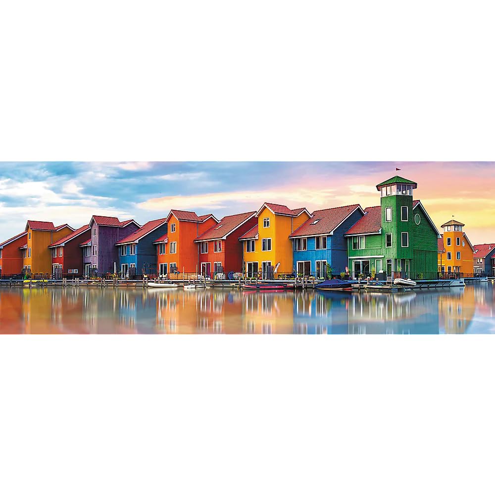 Trefl Panorama Groningen, Netherlands 1000 Piece Jigsaw Puzzle Red 27"x19" Print, DIY Puzzle, Creative Fun, Classic Puzzle for Adults and Children from 12 Years Old Trefl