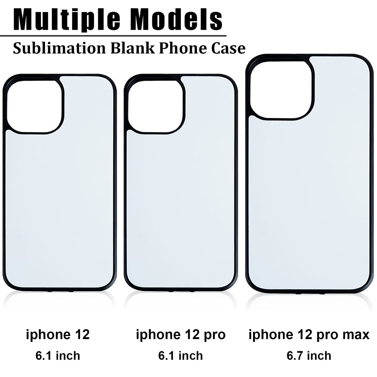 Konohan 6 Pieces Sublimation Blank Phone Case Cover Blank Printable Phone Case for DIY Customize Heat Press Rubber Protective Case(Compatible with iPhone 12/12 Pro) Konohan