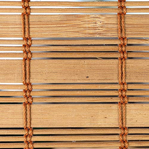 Chicology Cordless Bamboo Roman Blinds - Squirrel Colour, 27"W x 64"H CHICOLOGY