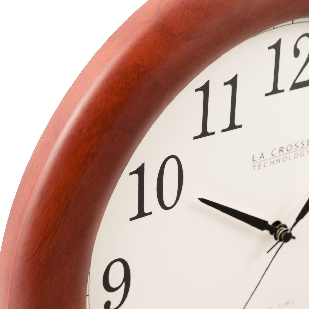La Crosse Technology 12.5 Inch Cherry Wood Atomic Analog Clock (WT-3122A-INT) La Crosse Technology