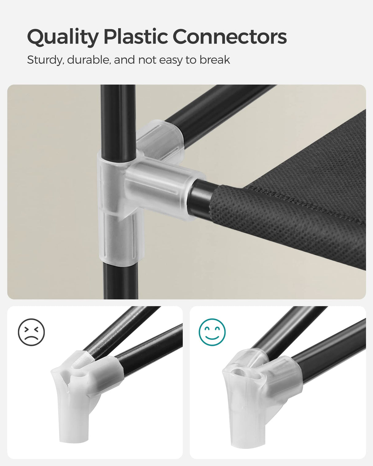 SONGMICS Shoe Rack with Non-Woven Fabric Cover, 9 Tier Storage Shelf for 40-50 Pairs of Shoes, Entryway, Suitable for Sneakers, High Heels, Flats, and Boots, Black URXJ36HV1 SONGMICS