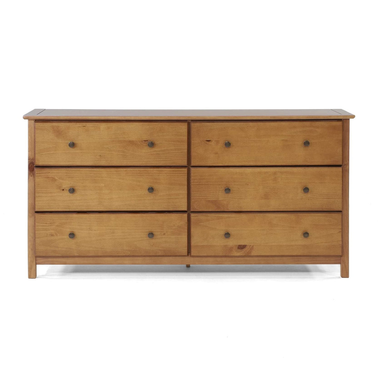 Grain Wood Furniture Shaker 6-Drawer Dresser, Solid Wood with a Walnut Finish Grain Wood Furniture