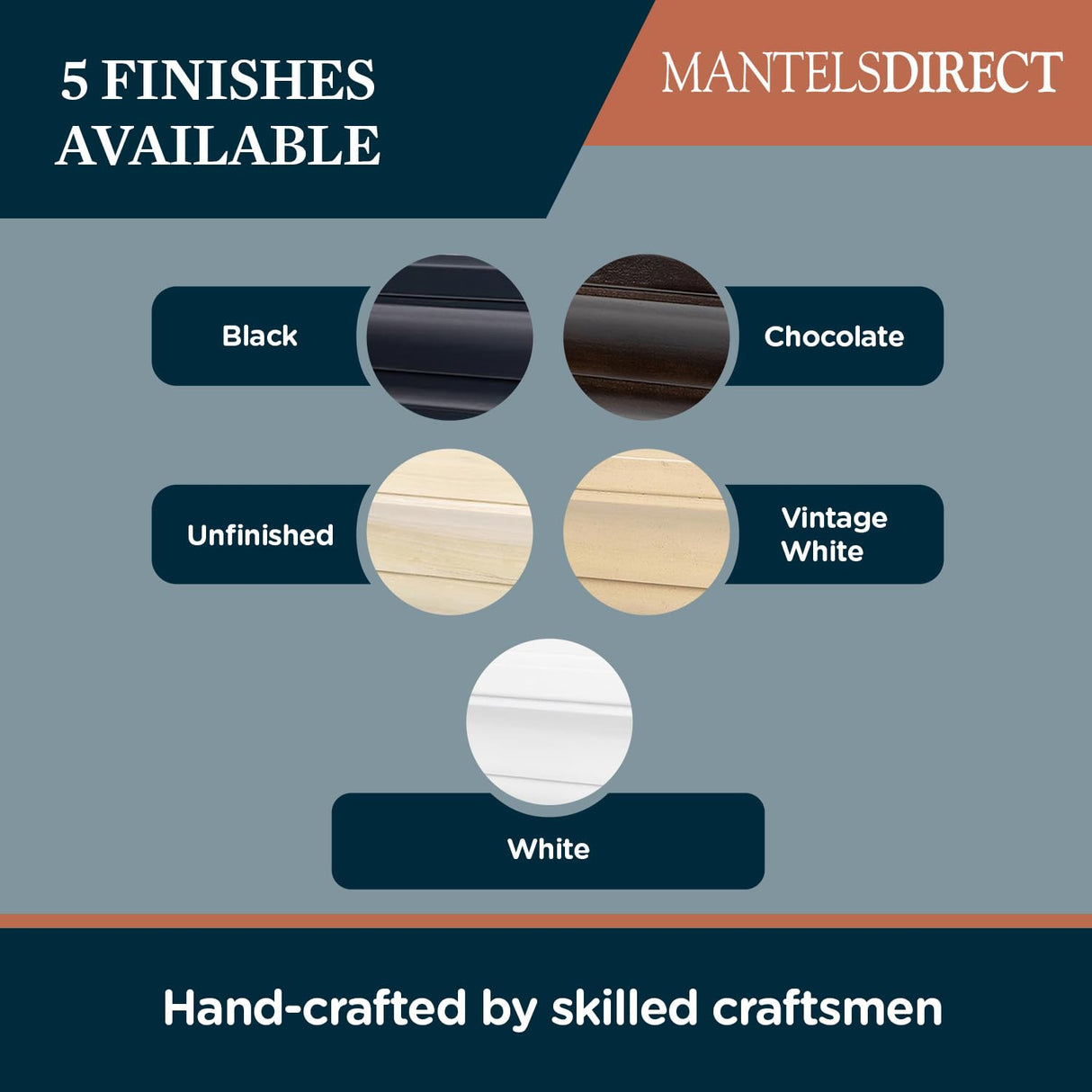 MANTELSDIRECT 72 Inch Floating Fireplace Mantel Wood Shelf in Black - Colton from Mantels Direct | Wooden Rustic Wall Shelf Perfect for Décor and Electric Fireplaces MANTELSDIRECT