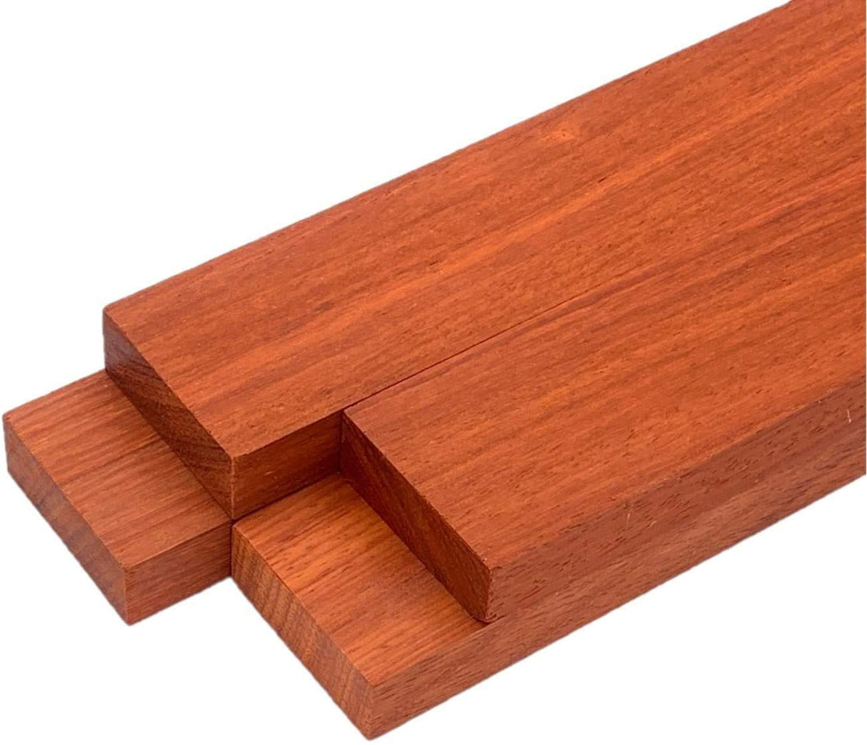 Woodchucks Wood 3/4 Inch x 2 Inch x 16 Inch Solid Padauk Lumber Boards as Cutting Board Wood (6 Pack) Woodchucks Wood