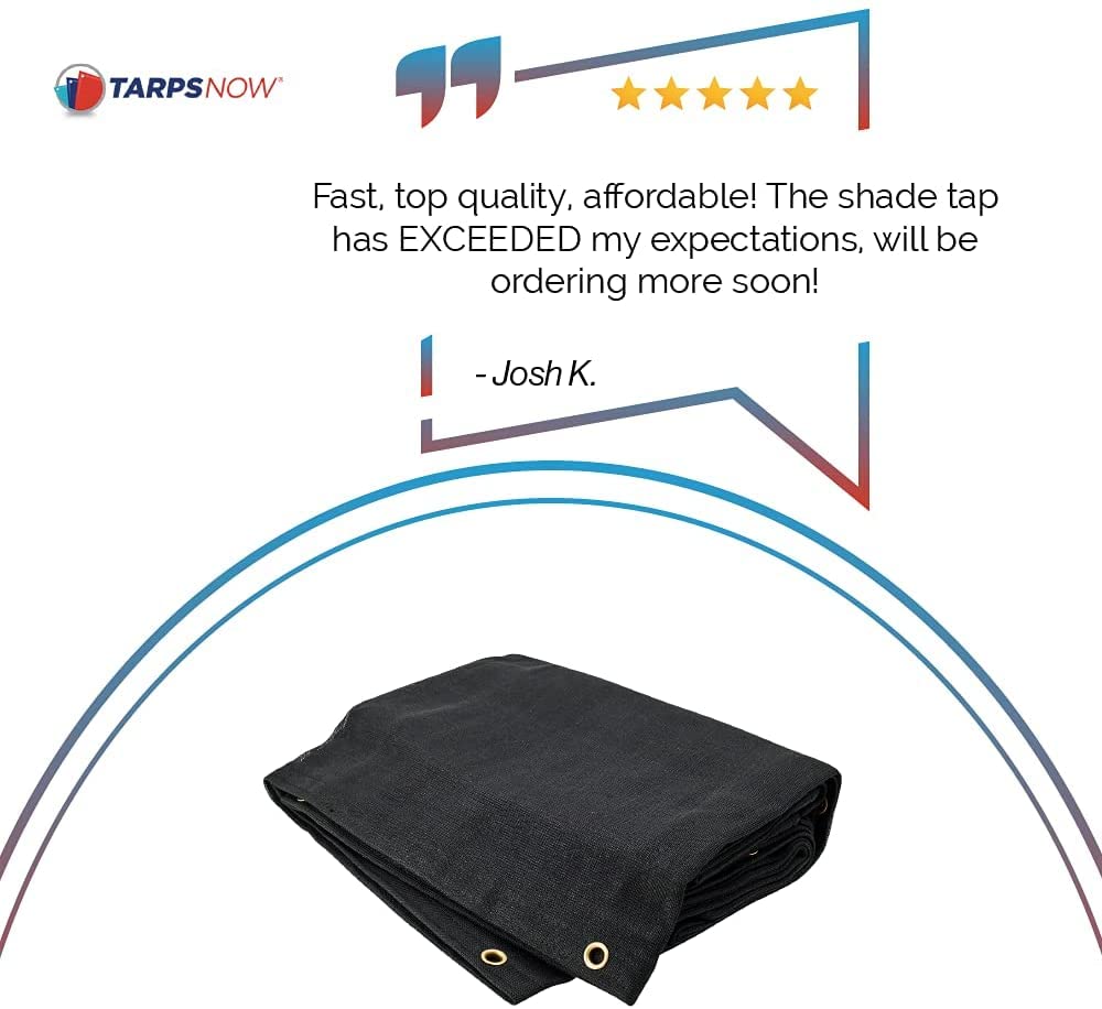 Tarps Now Heavy Duty Mesh Tarps, (20' X 40') with Grommets - 75% Sunblock Shade Cloth Tarp for Patio Screen, Wind Block, Privacy Screen, Canopies, Dump Trucks, Pool Cover - Black TarpsNow