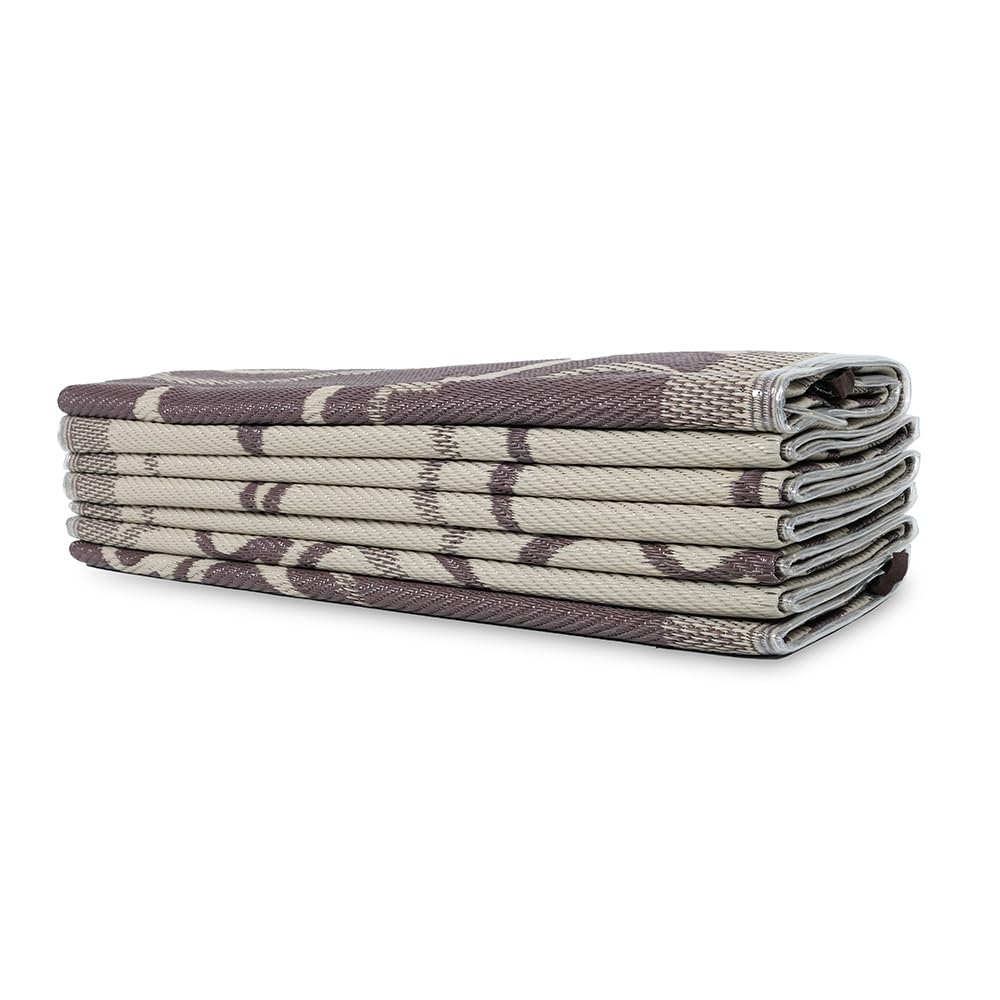 Venture Forward Reversible LED Illuminated RV Patio Mat - Magnolia Design | 9’ x 12’ - Perfect for Camping and Outdoor Use Venture Forward