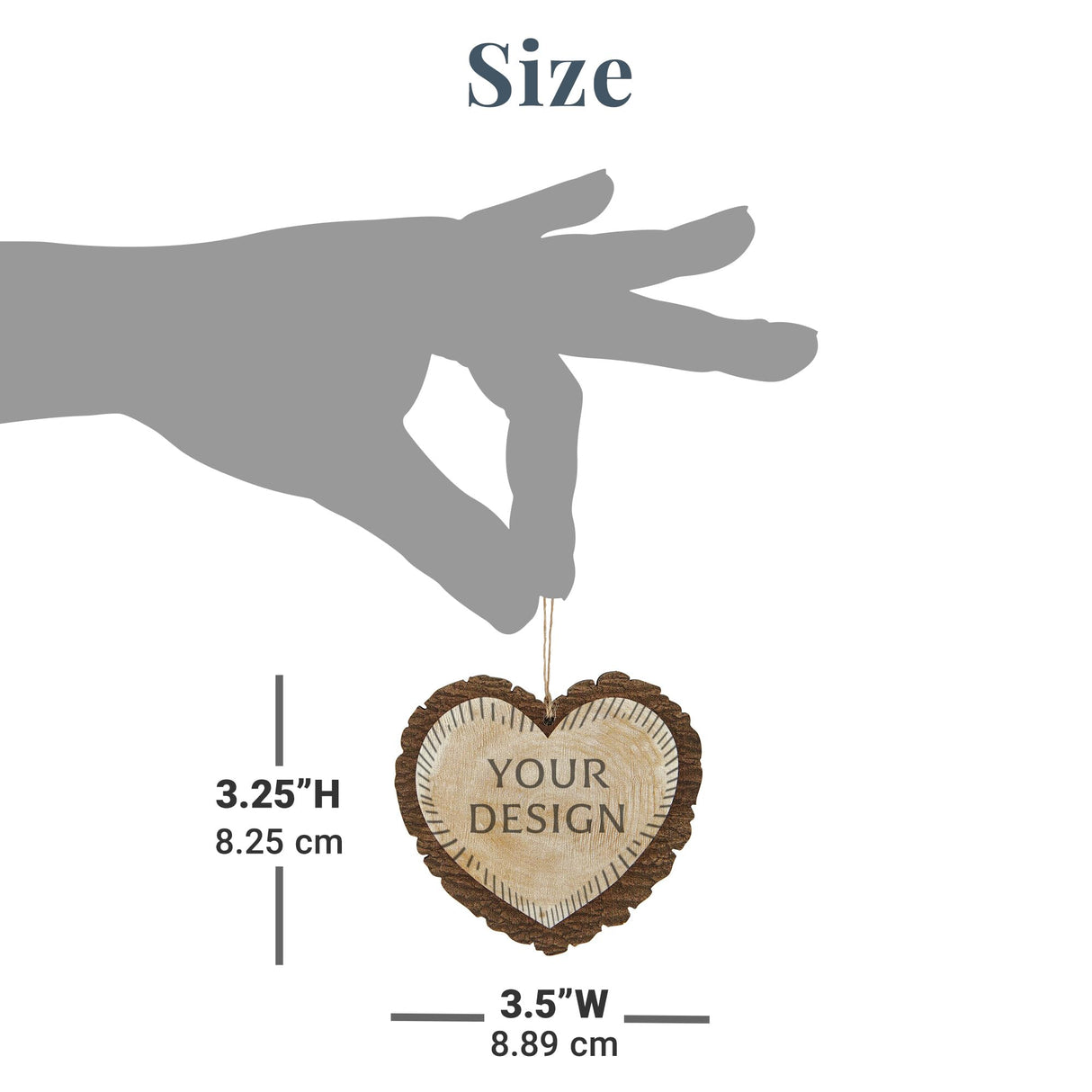 Let's Make Memories Personalized Christmas Ornament - Photo + Message - Heart-Shaped - Rustic Wood Let's Make Memories