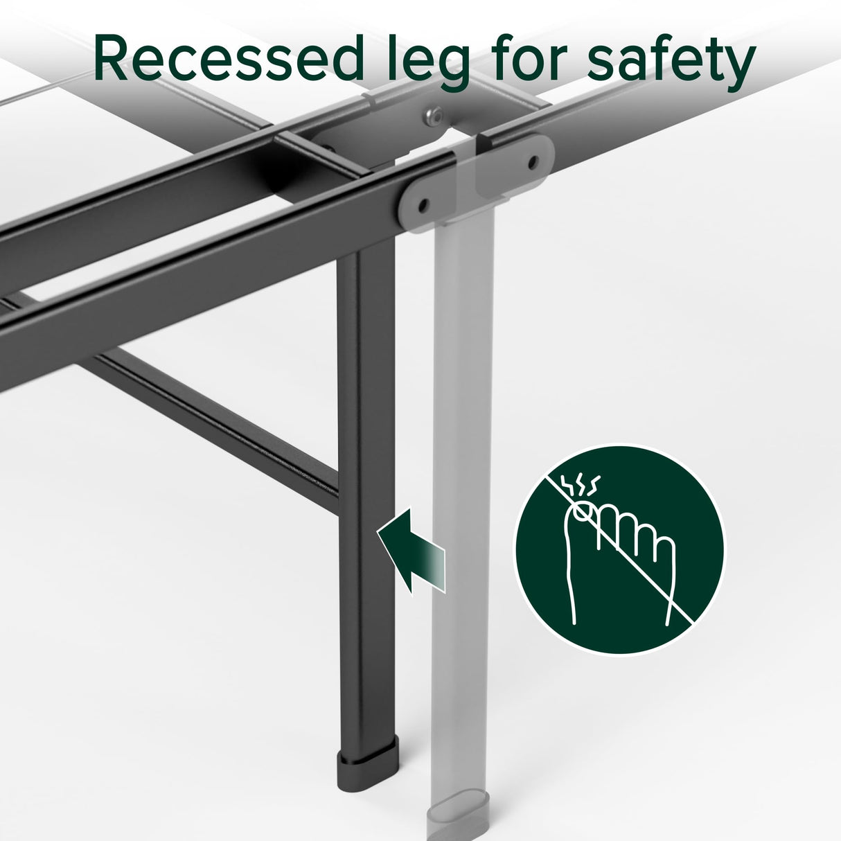 ZINUS SmartBase Heavy Duty Mattress Foundation, 18 Inch Metal Platform Bed Frame, No Box Spring Needed, Sturdy Steel Frame, Underbed Storage, Twin XL Zinus