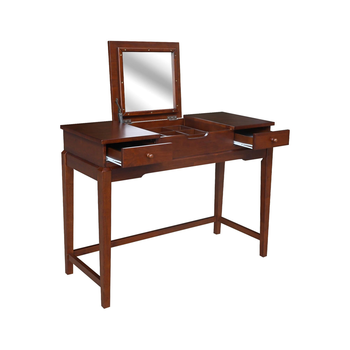 International Concepts Vanity Table with Vanity Bench Esspresso IC International Concepts