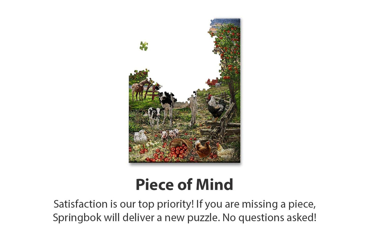 Springbok's 500 Piece Jigsaw Puzzle Barnyard Animals - Made in USA Springbok