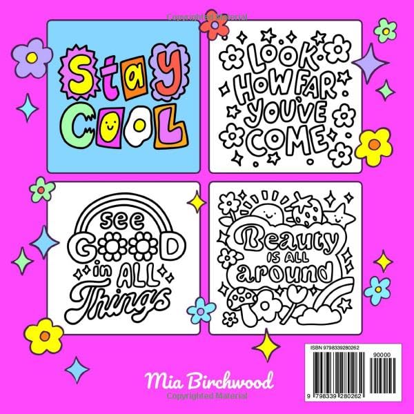 Inspirational Coloring Book for Adults: Bold and Easy Motivational Quotes & Patterns Featuring a Variety of Positive Affirmations for Women & Teens WoodArtSupply